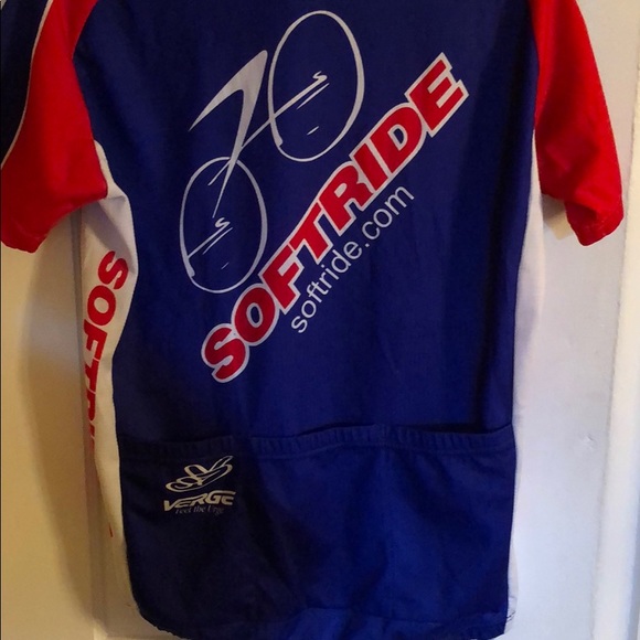 VERGE RED/WHT/BLU 1/4 ZIP CYCLING JERSEY MEN’S LARGE (5) - Picture 6 of 7